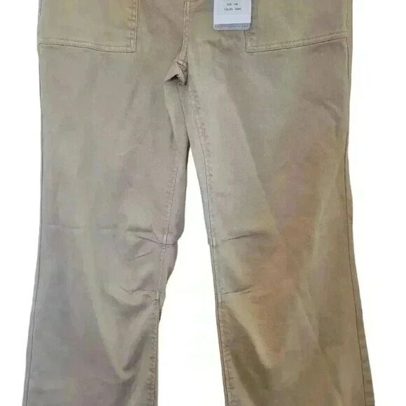 Risen Women's Sand Cotton/Poly/Spandex High Rise Wide Leg Straight Jeans NEW - Picture 3 of 9